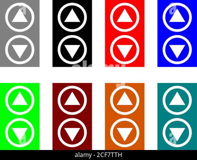 Icon vector of the button at the elevator Stock Vector