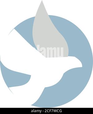 Dove icon. Flying dove vector sign Stock Vector