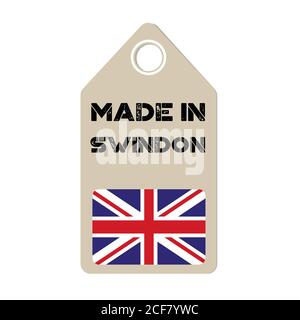 Made In Swindon Tag vector on a white background Stock Vector
