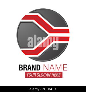 Brand name. Vector illustration for for logo, brand, sticker or emblem. Stock image isolated on a white background. Stock Vector