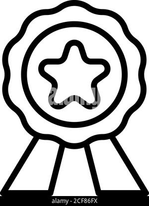 Bonus emblem icon, outline style Stock Vector