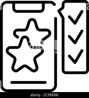 Bonus smartphone icon, outline style Stock Vector