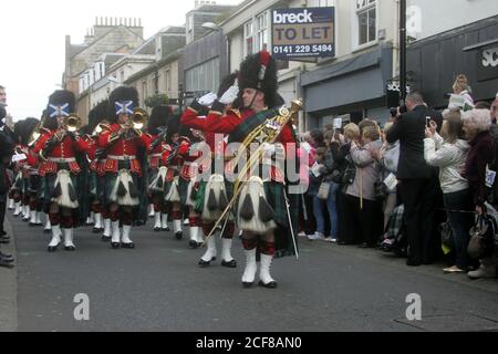 Ayr, Ayrshire, Scotland, 03 MAy 2014. The Queen's Own Yeomanry were ...