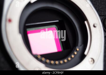 Photo sensor of a modern mirrorless camera Stock Photo