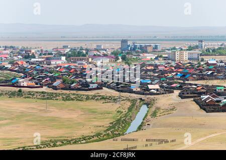 KHARKORIN, MONGOLIA - View of Kharkhorin in Kharkhorin (Karakorum