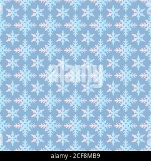 Beautiful winter seamless pattern with snowflakes. Christmas background. Vector illustration EPS10 Stock Vector