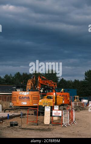 Construction Site - House Building Stock Photo