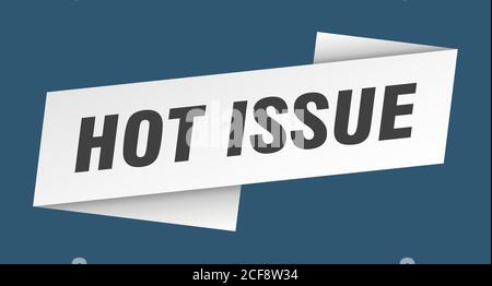 hot issue banner template. ribbon label sticker. sign Stock Vector ...