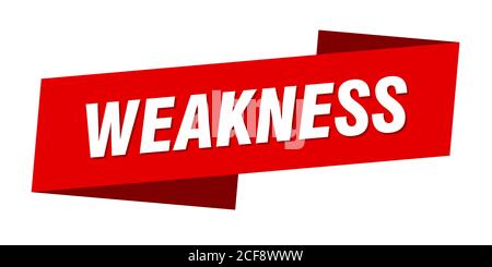 weakness banner template. ribbon label sticker. sign Stock Vector Image ...