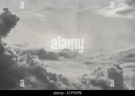 Cloudy grey sky background Stock Photo