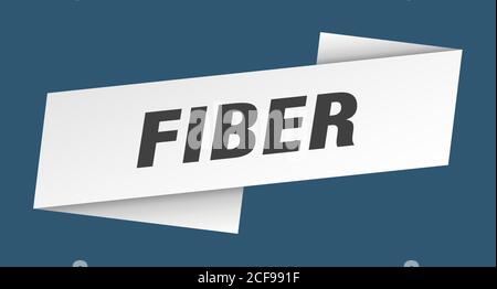 fiber banner template. ribbon label sticker. sign Stock Vector