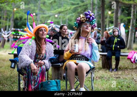 Three girls in festive hats and face paint celebrating Canada Day Rustico  Prince Edward Island Canada Stock Photo - Alamy