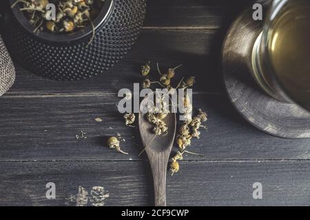 Top view dried daisy flower jar with long oblique shadow on white  background at early morning, simple decor for home Stock Photo - Alamy