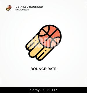Bounce-rate vector icon. Modern vector illustration concepts. Easy to edit and customize. Stock Vector