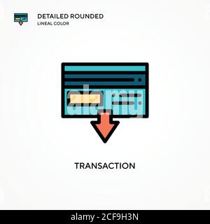 Transaction vector icon. Modern vector illustration concepts. Easy to edit and customize. Stock Vector
