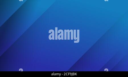 Abstract geometric dynamic oblique lines paper vector on blue gradient background Stock Vector