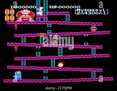 Donkey Kong - Nintendo Entertainment System - NES Videogame - Editorial use only Stock Photo
