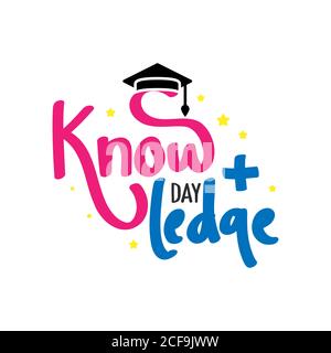 Knowledge day. Design about International Literacy Day celebration, 8th September. illustration vector. Stock Vector