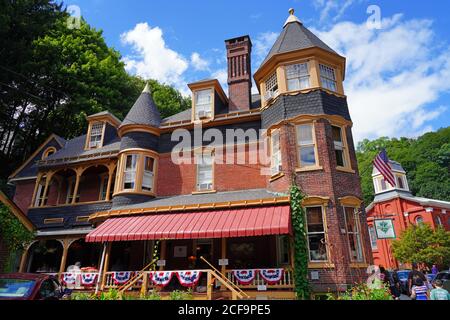 JIM THORPE, PA -30 AUG 2020- View of the historic town of Jim Thorpe (formerly Mauch Chunk) in the Lehigh Valley in Carbon County, Pennsylvania, Unite Stock Photo