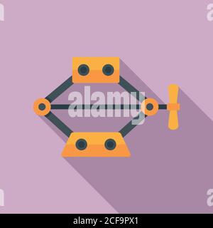 Power jack-screw icon. Flat illustration of power jack-screw vector icon for web design Stock Vector