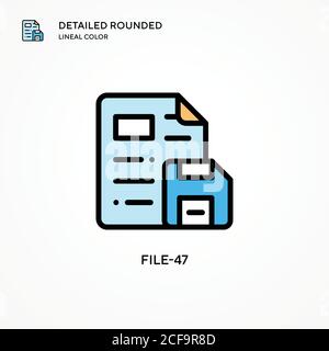 File-47 vector icon. Modern vector illustration concepts. Easy to edit and customize. Stock Vector