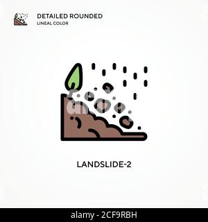 Landslide-2 vector icon. Modern vector illustration concepts. Easy to edit and customize. Stock Vector