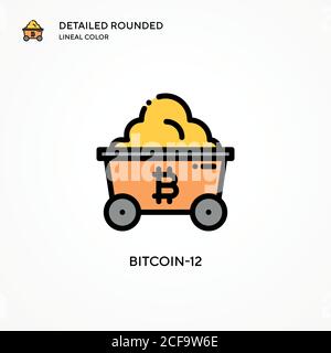 Bitcoin-12 vector icon. Modern vector illustration concepts. Easy to edit and customize. Stock Vector