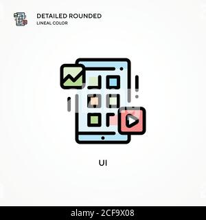 Ui vector icon. Modern vector illustration concepts. Easy to edit and customize. Stock Vector