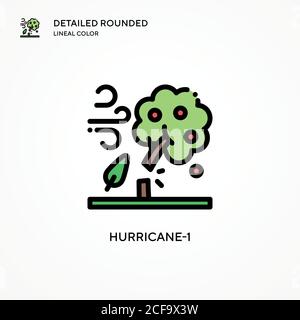 Hurricane-1 vector icon. Modern vector illustration concepts. Easy to edit and customize. Stock Vector