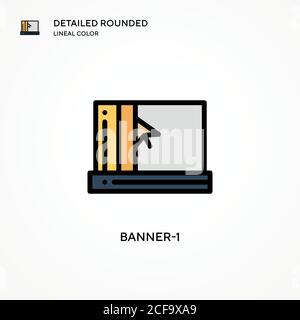 Banner-1 vector icon. Modern vector illustration concepts. Easy to edit and customize. Stock Vector