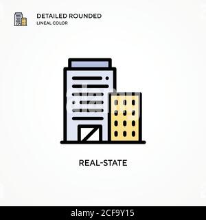 Real-state vector icon. Modern vector illustration concepts. Easy to edit and customize. Stock Vector