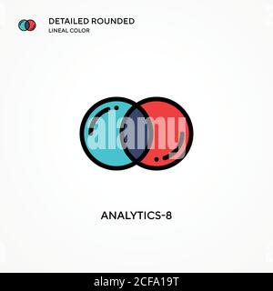 Analytics-8 vector icon. Modern vector illustration concepts. Easy to edit and customize. Stock Vector
