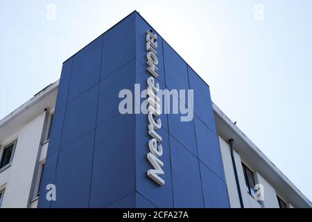 Bordeaux , Aquitaine / France - 09 23 2019 : mercure hotel sign and logo on building facade in the street Stock Photo