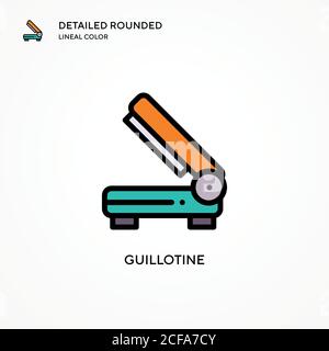 Guillotine vector icon. Modern vector illustration concepts. Easy to edit and customize. Stock Vector