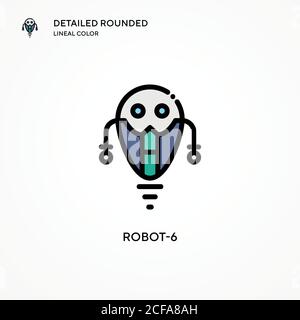 Robot-6 vector icon. Modern vector illustration concepts. Easy to edit and customize. Stock Vector
