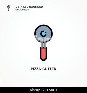 Pizza-cutter vector icon. Modern vector illustration concepts. Easy to edit and customize. Stock Vector