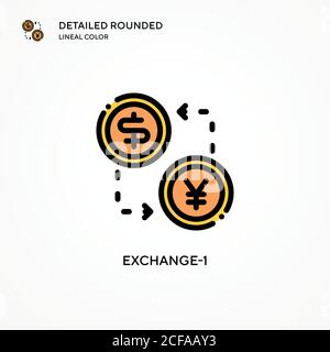 Exchange-1 vector icon. Modern vector illustration concepts. Easy to edit and customize. Stock Vector