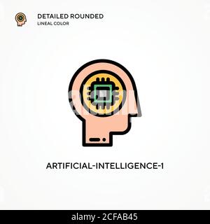 Artificial-intelligence-1 vector icon. Modern vector illustration concepts. Easy to edit and customize. Stock Vector