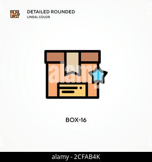 Box-16 vector icon. Modern vector illustration concepts. Easy to edit and customize. Stock Vector