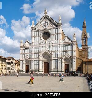 FLORENCE,ITALY - JULY 24,2017 : The Basilica of Santa Croce in Florence Stock Photo