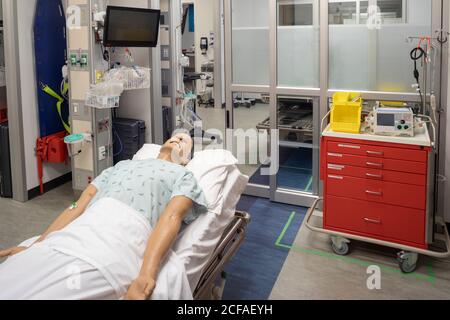 Dummy in simulation room at medical college Stock Photo