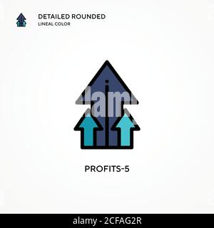 Profits-5 vector icon. Modern vector illustration concepts. Easy to edit and customize. Stock Vector