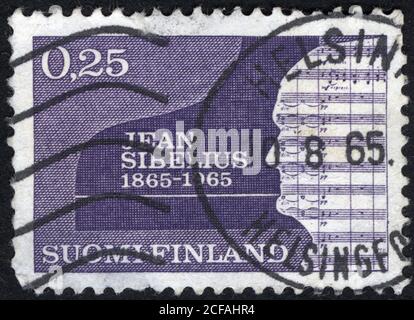 Postage stamps of the Suomi Finland. Stamp printed in the Suomi Finland. Stamp printed by Suomi Finland. Stock Photo