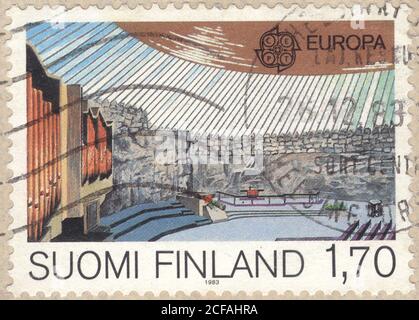 Postage stamps of the Suomi Finland. Stamp printed in the Suomi Finland. Stamp printed by Suomi Finland. Stock Photo