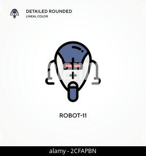 Robot-11 vector icon. Modern vector illustration concepts. Easy to edit and customize. Stock Vector
