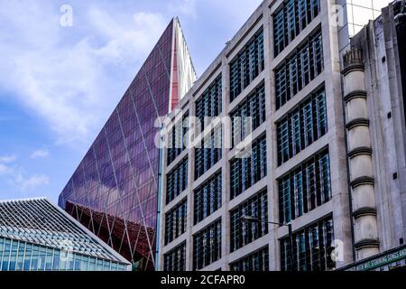 Modern High Rise Office Buildings In Victoria, London UK With No People Stock Photo