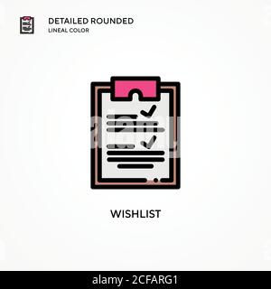 Wishlist vector icon. Modern vector illustration concepts. Easy to edit and customize. Stock Vector