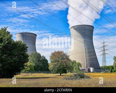 Gundremmingen nuclear power plant, Gundremmingen, Offingen, Günzburg district, Swabia (Bavaria), Free State of Bavaria, Germany Stock Photo