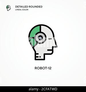 Robot-12 vector icon. Modern vector illustration concepts. Easy to edit and customize. Stock Vector