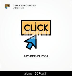 Pay-per-click-2 vector icon. Modern vector illustration concepts. Easy to edit and customize. Stock Vector